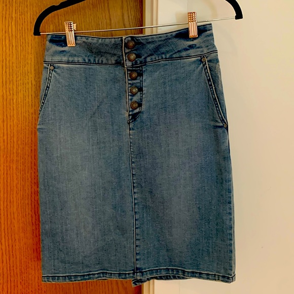 Prana High Waist denim Skirt festival Ready!🌺🌸 - Picture 1 of 6